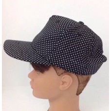 Mujers Snap Back Cap Black White Polka Dot Baseball Hat Fashion  eb-91636992